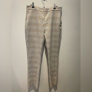 Zara Beige Plaid Pants